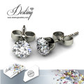 Destiny Jewellery Crystal From Swarovski 925 Sliver Stud Solitaire Earrings